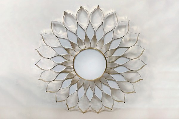 Custom Stainless Steel Sunflower Wall Sculpture – Petal-Inspired Modern Wall Art